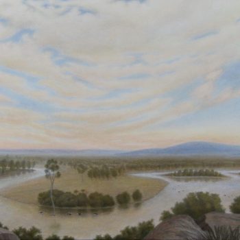 Derbarl Yerrigan Swan River (East Perth) after Garling 1827